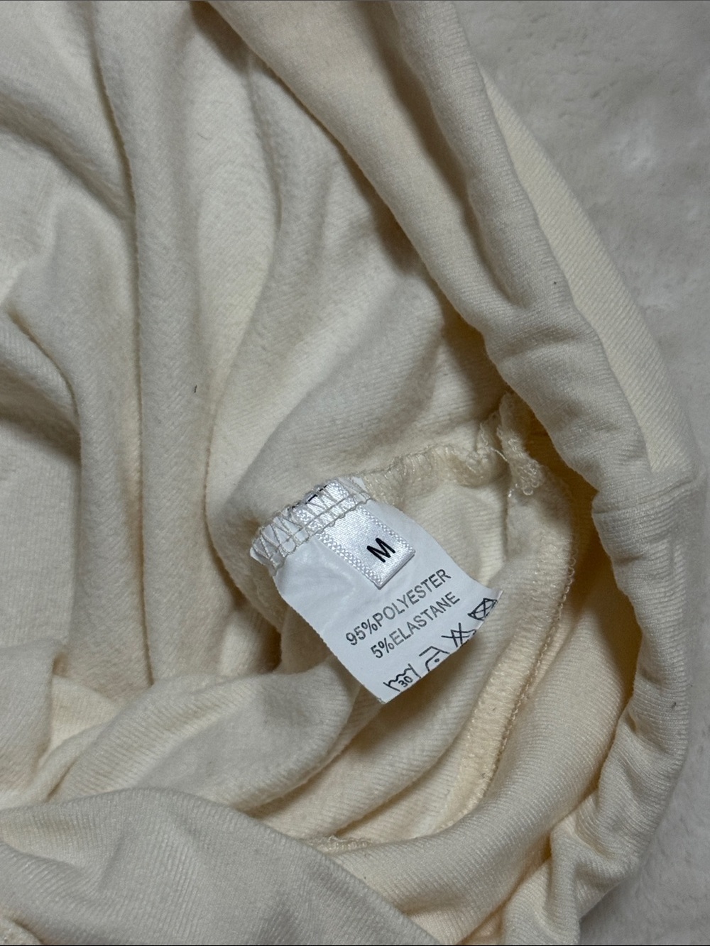 Amazon Cream Drawstring Lounge Pants - Picture 2 of 4